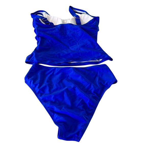 Royal Blue Tankini 2Pc NWOT Woman Size Small - Picture 2 of 10